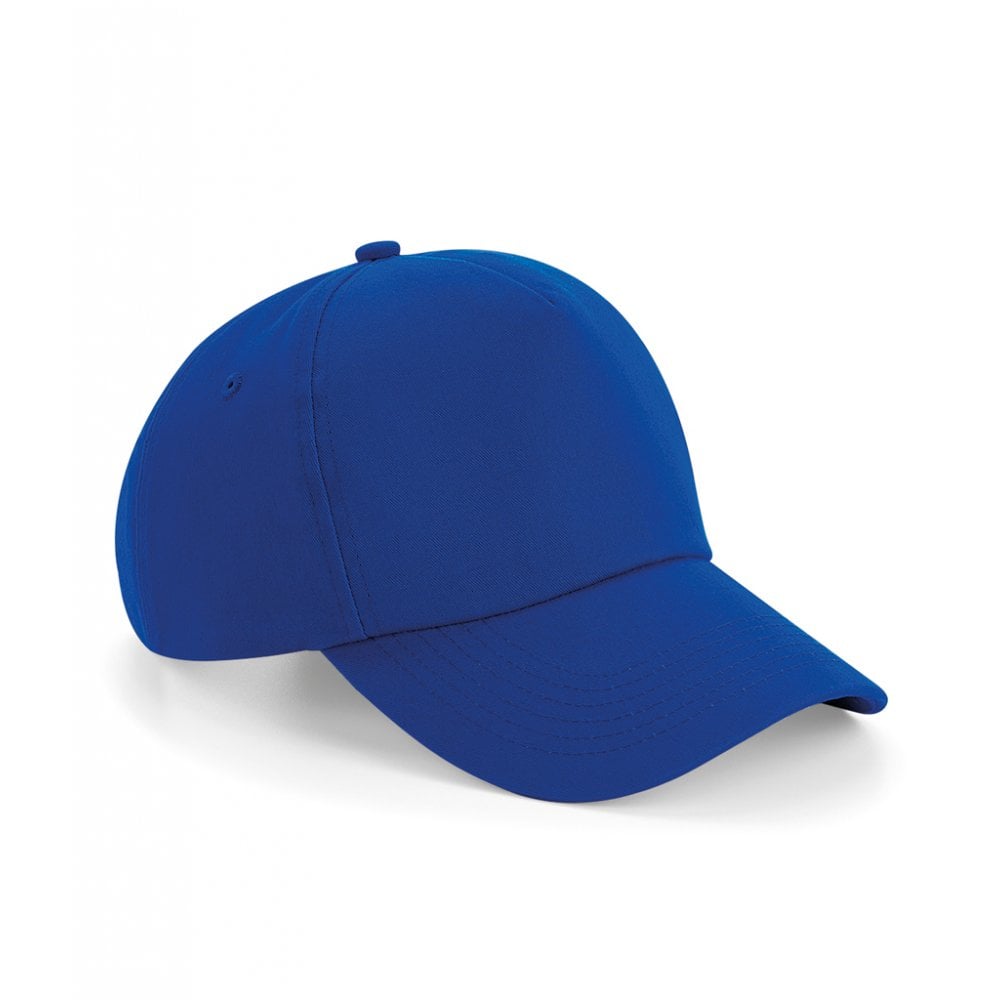 Beechfield authentic 5 panel cap, royal blue, custom printed, personalised