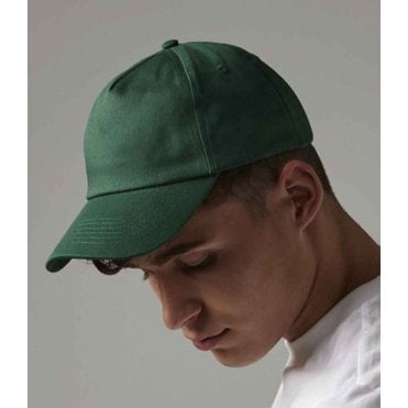 Beechfield authentic 5 panel cap, bottle green, custom printed, personalised