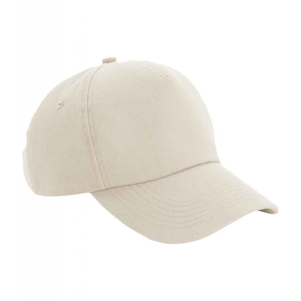 Beechfield authentic 5 panel cap, sand, custom printed, personalised