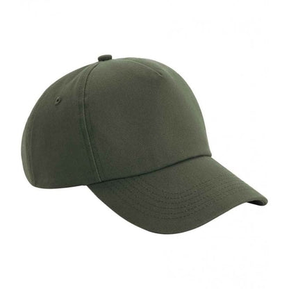Beechfield authentic 5 panel cap, olive green, custom printed, personalised
