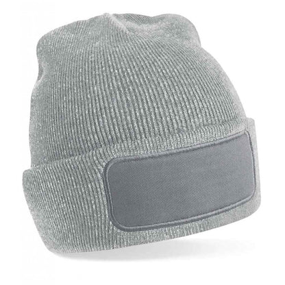 Beechfield printers beanie, heather grey, custom printed, personalised