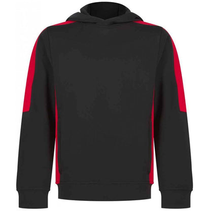Finden & Hales Kids Team Hoodie, Black/Red, Custom Print
