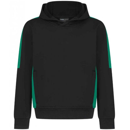 Finden & Hales Kids Team Hoodie, Black/Emerald, Custom Print