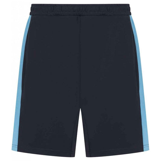 Finden & Hales Knitted Shorts, Navy/Sky Blue, Custom Print 