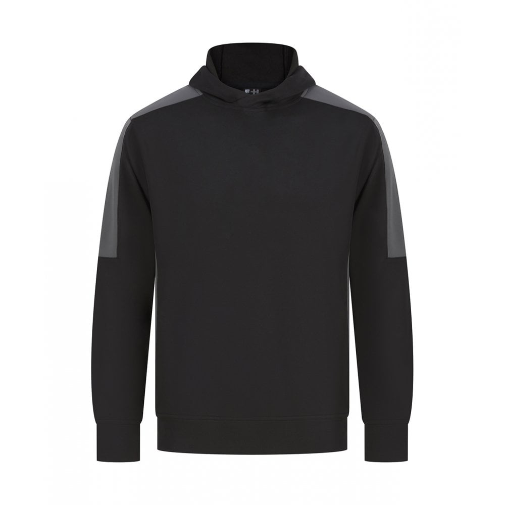 Finden & Hales Unisex Team Hoodie, Black/Gunmetal, Custom Print 