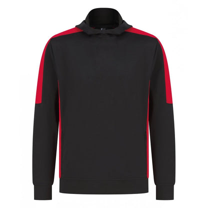 Finden & Hales Unisex Team Hoodie, Black/Red, Custom Print 