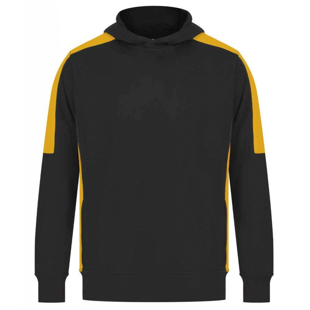 Finden & Hales Unisex Team Hoodie, Black/Gold, Custom Print 