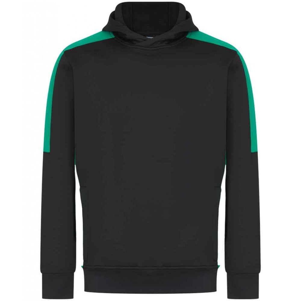 Finden & Hales Unisex Team Hoodie, Black/Emerald, Custom Print 