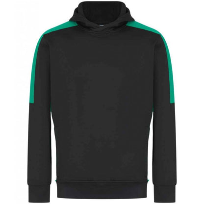 Finden & Hales Unisex Team Hoodie, Black/Emerald, Custom Print 