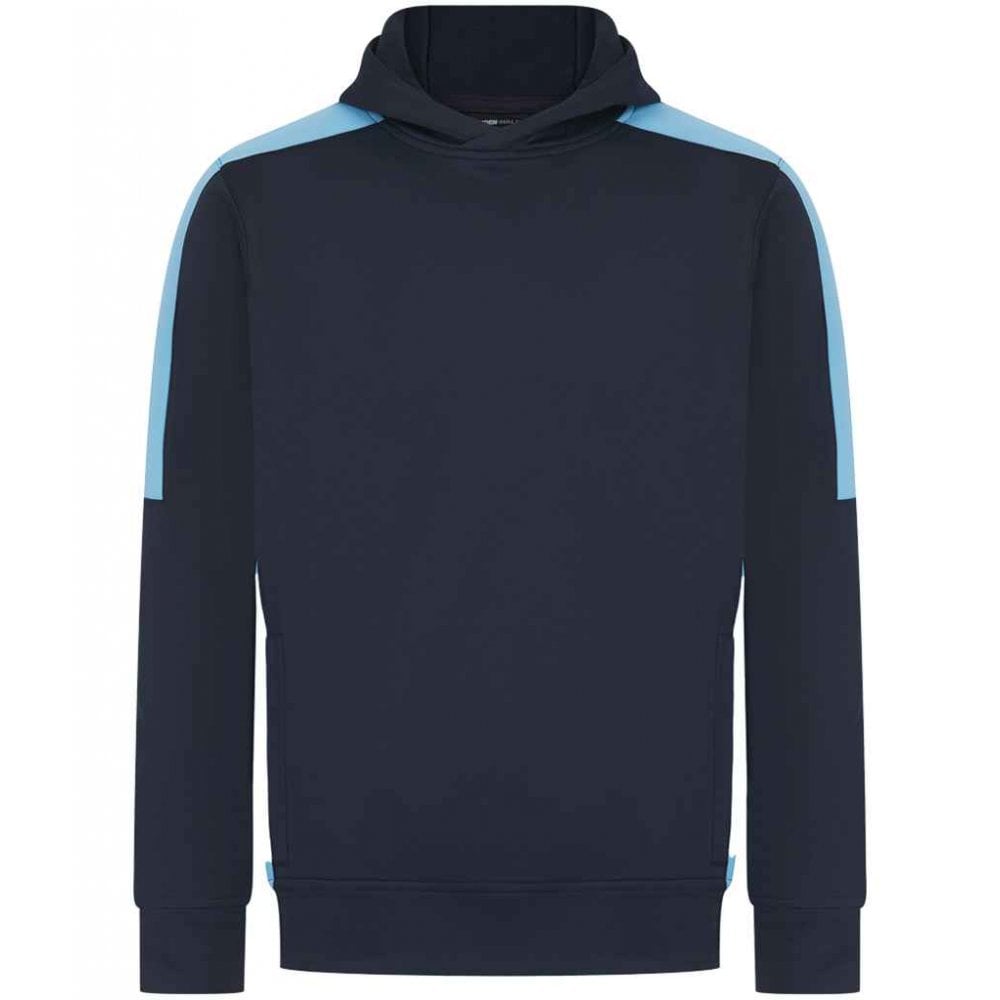 Finden & Hales Unisex Team Hoodie, Navy/Sky Blue, Custom Print 