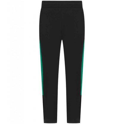 Finden & Hales Kids Knitted Tracksuit Pants, Black/Emerald, Custom Print 