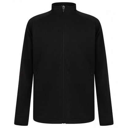 Finden & Hales Kids Knitted Tracksuit Top, Black/Black, Custom Print 