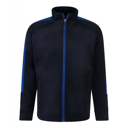 Finden & Hales Kids Knitted Tracksuit Top, Navy/Royal, Custom Print 