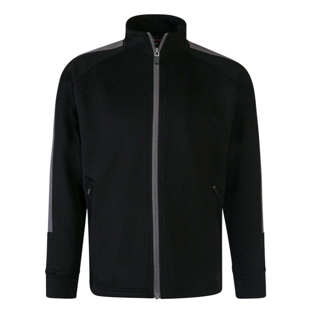 Finden & Hales Kids Knitted Tracksuit Top, Black/Gunmetal, Custom Print 