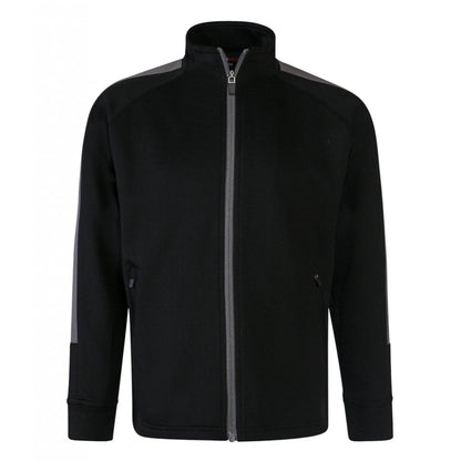 Finden & Hales Kids Knitted Tracksuit Top, Black/Gunmetal, Custom Print 