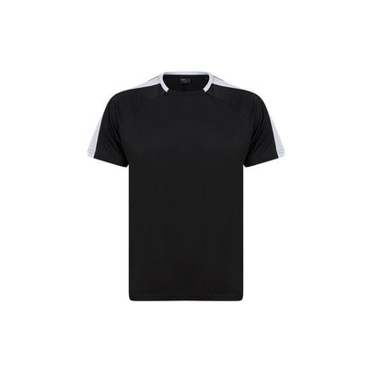 Finden & Hales Unisex Team T-Shirt, Black/White, Custom Print 