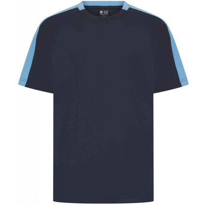 Finden & Hales Unisex Team T-Shirt, Navy/Sky Blue, Custom Print 