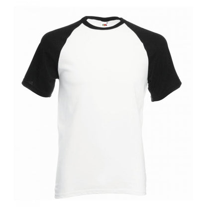 Fruit of the Loom contrast baseball, White/Black, custom printing