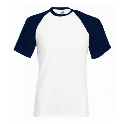Fruit of the Loom contrast baseball, White/Navy, custom printing
