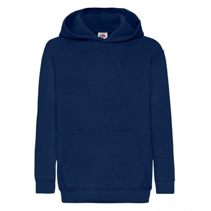 Fruit of the Loom kids hooded sweatshirt, navy, custom printed, personalised