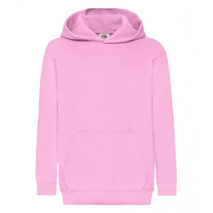 Fruit of the Loom kids hooded sweatshirt, pink, custom printed, personalised