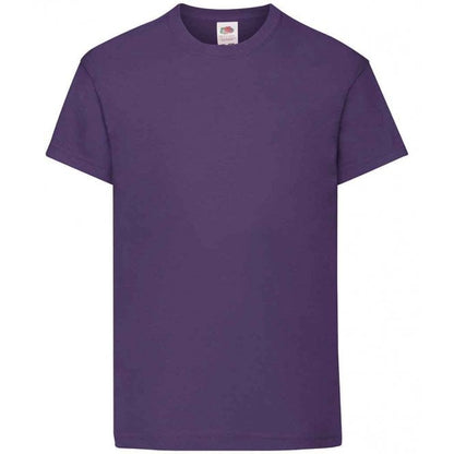 Fruit of the Loom kids original t-shirt, purple, custom printed, personalised