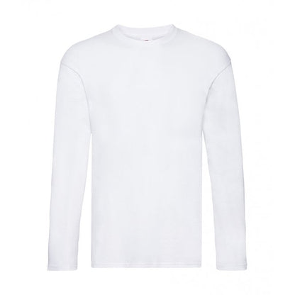 Fruit of the Loom Original Long Sleeve, white, for custom printing, workwear printing, personalised workwear.