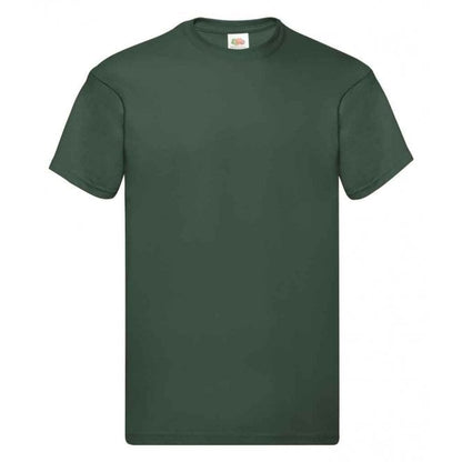 Fruit of the loom original t-shirt, bottle green, for custom printing, workwear printing, personalised workwear.