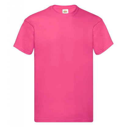 Fruit of the loom original t-shirt, fuschia, for custom printing, workwear printing, personalised workwear.
