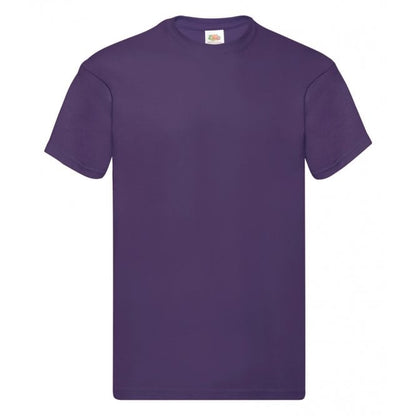 Fruit of the loom original t-shirt, purple, for custom printing, workwear printing, personalised workwear.