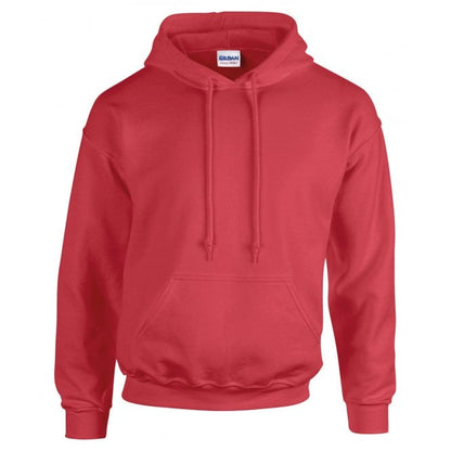 Gildan heavy blend hooded sweatshirt, antique cherry red, custom printed workwear