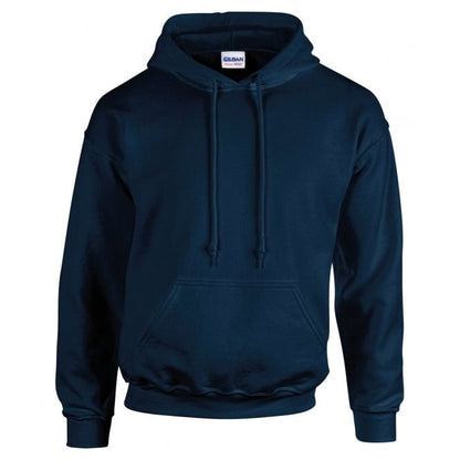 Gildan heavy blend hooded sweatshirt, navy, custom printed workwear