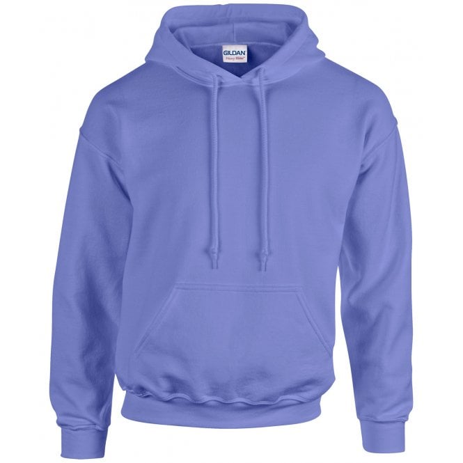Gildan heavy blend hooded sweatshirt, violet, custom printed workwear