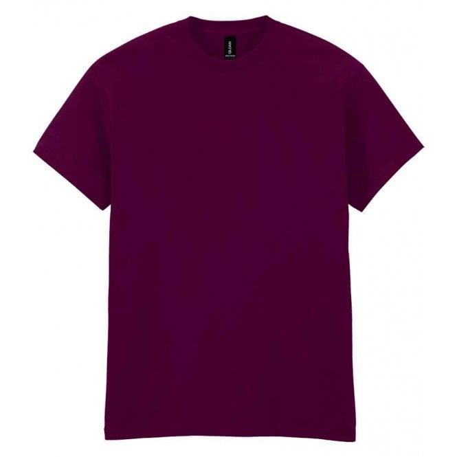 Gildan heavy cotton t-shirt maroon custom print 