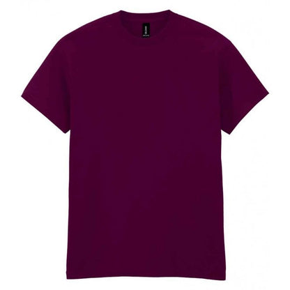 Gildan heavy cotton t-shirt maroon custom print 