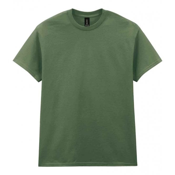Gildan heavy cotton t-shirt military green custom print 
