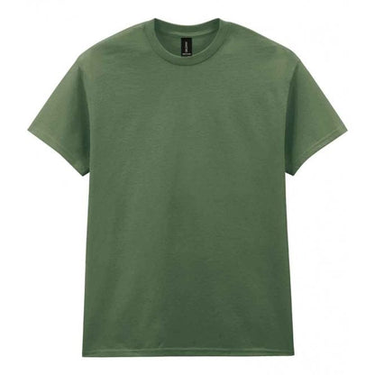 Gildan heavy cotton t-shirt military green custom print 