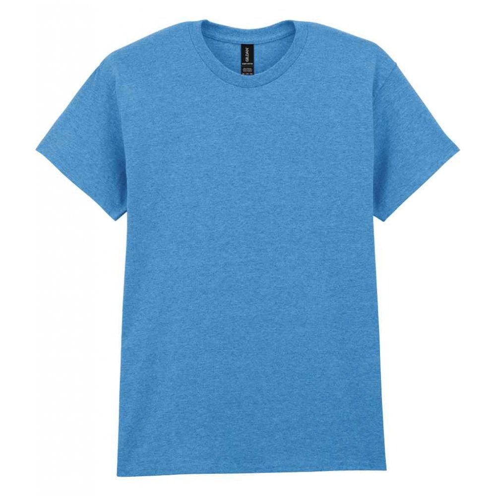 Gildan heavy cotton t-shirt heather sapphire custom print 