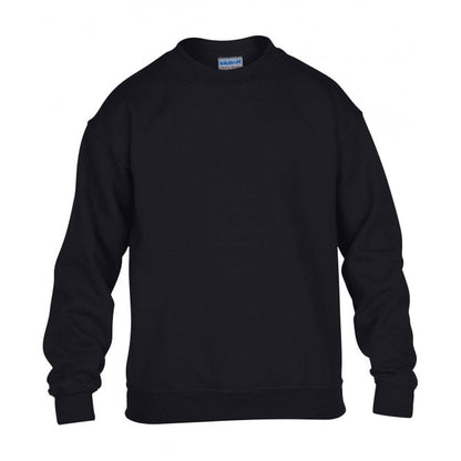 Gildan kids heavy blend drop shoulder sweatshirt, black, custom printed, personalised