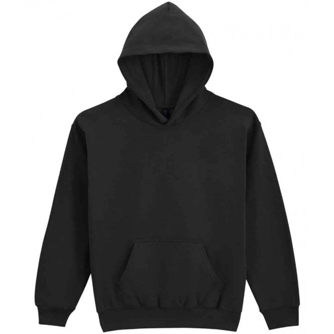 Gildan kids softstyle midweight hoodie, black, custom printed, personalised