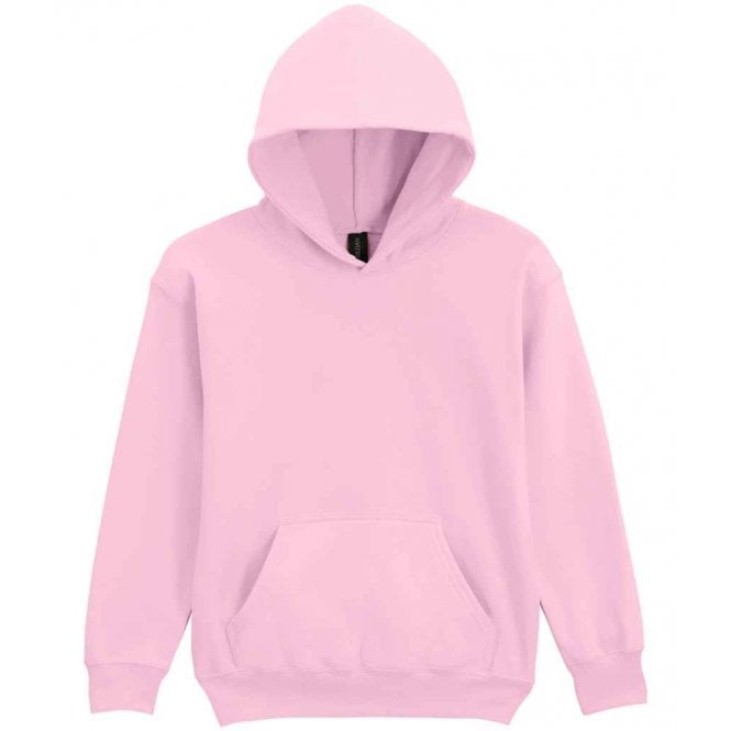 Gildan kids softstyle midweight hoodie, light pink, custom printed, personalised