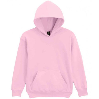 Gildan kids softstyle midweight hoodie, light pink, custom printed, personalised