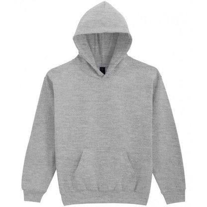 Gildan kids softstyle midweight hoodie, heather grey, custom printed, personalised