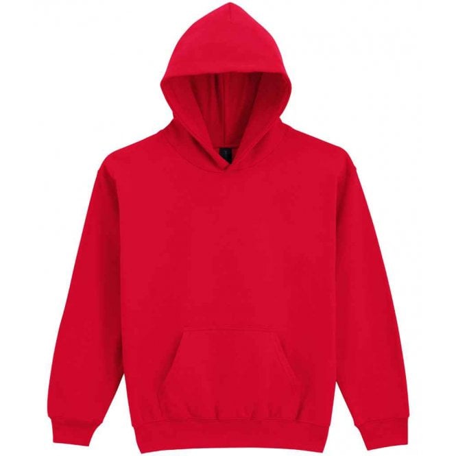 Gildan kids softstyle midweight hoodie, red, custom printed, personalised