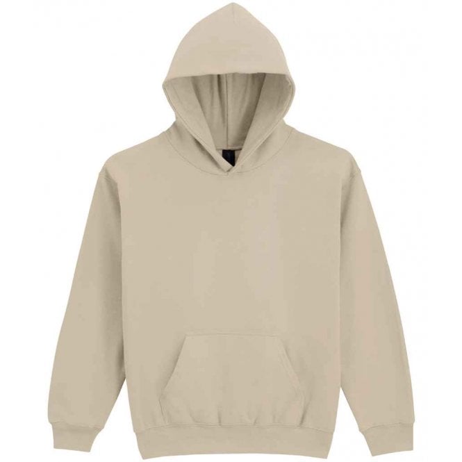 Gildan kids softstyle midweight hoodie, sand, custom printed, personalised