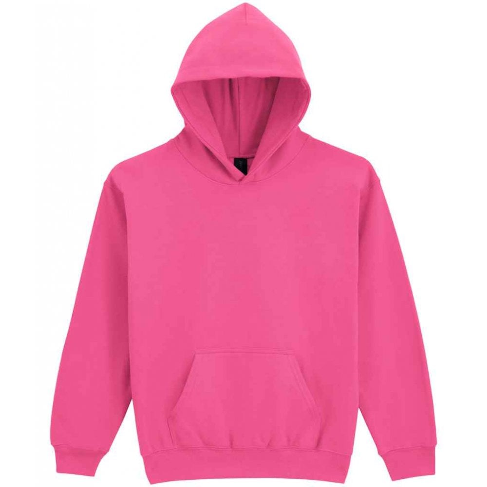 Gildan kids softstyle midweight hoodie, pink lemonade, custom printed, personalised