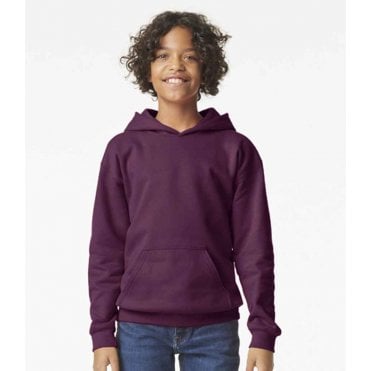 Gildan kids softstyle midweight hoodie, purple, custom printed, personalised