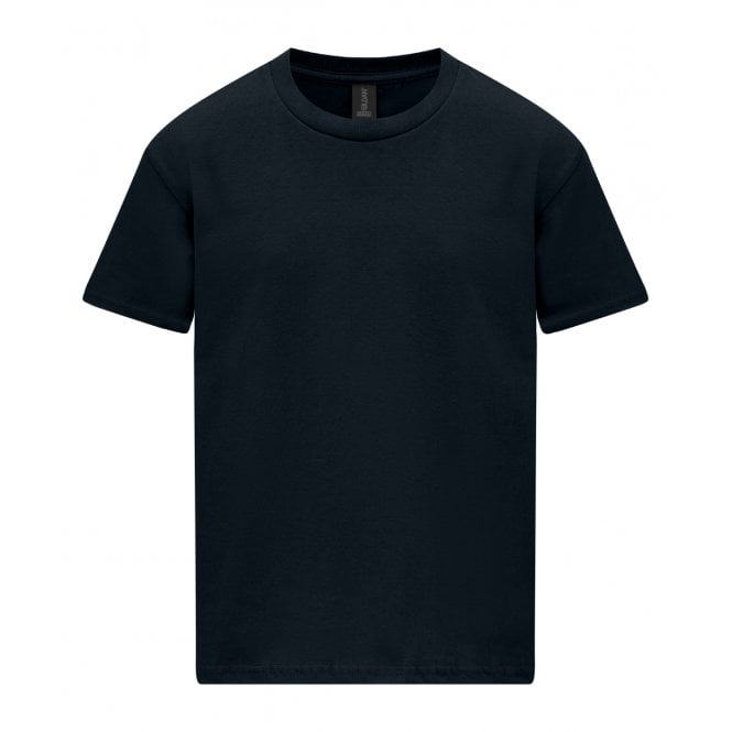 Gildan kids softstyle mideweight t-shirt, black, custom printed, personalised