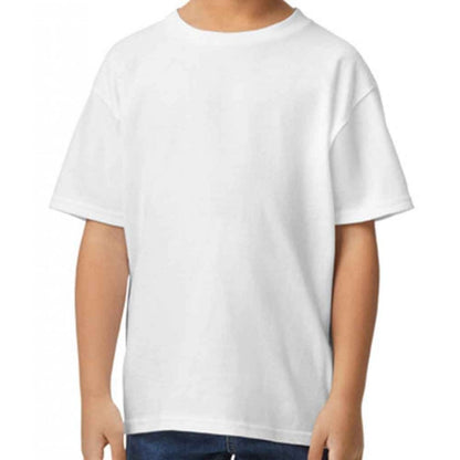 Gildan kids softstyle mideweight t-shirt,white, custom printed, personalised