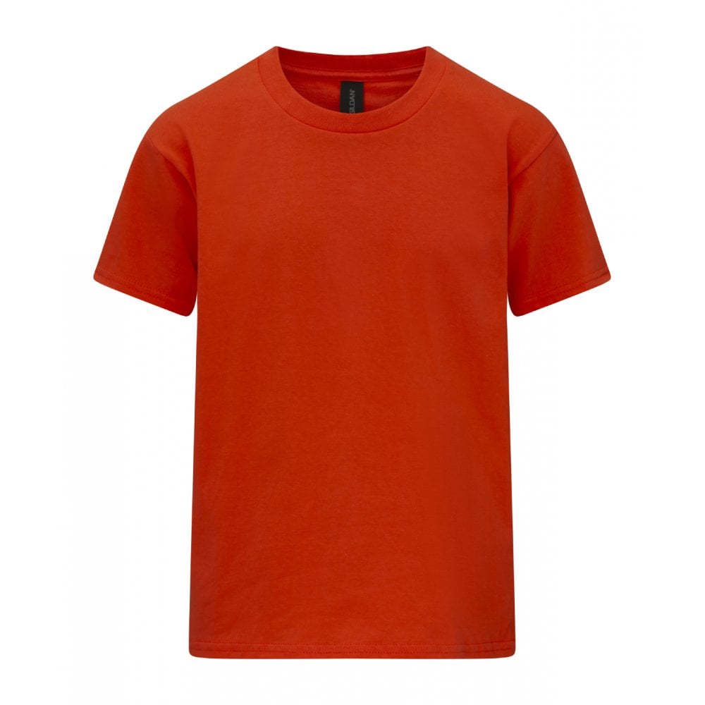 Gildan kids softstyle mideweight t-shirt, orange, custom printed, personalised